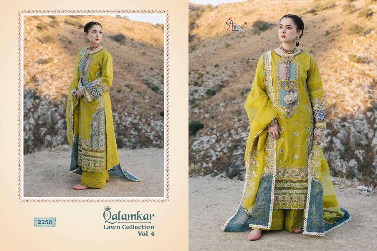 qalamkar lawn collection vol 4 series 2250 designer cotton suit 