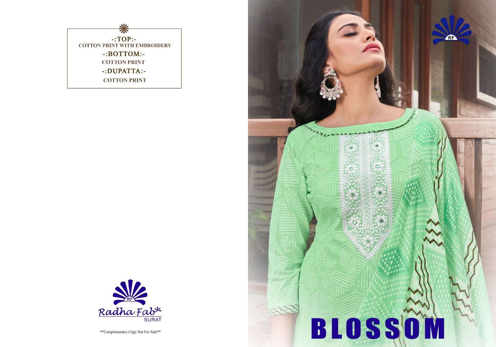 radha fab blossom series 1001-1008 cotton suit 