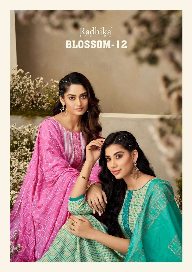 radhika blossom 12 series 49001-49008 Blossom cotton print suit