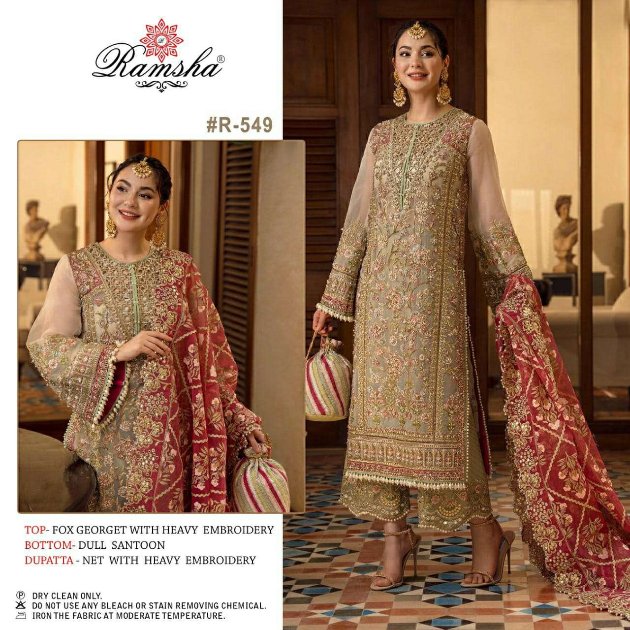 ramsha R-549 designer georgette suit 