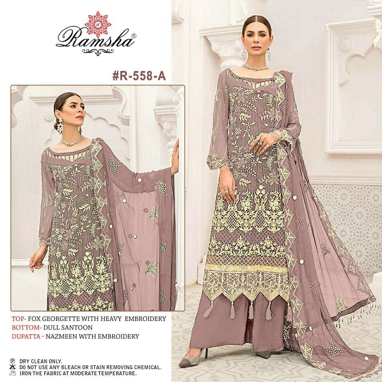 ramsha R-558 nx designer georgette embroidery suit 