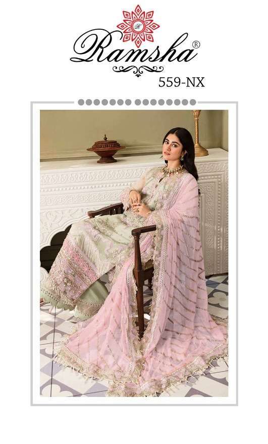 ramsha R-559 nx georgette heavy embroidery suit 