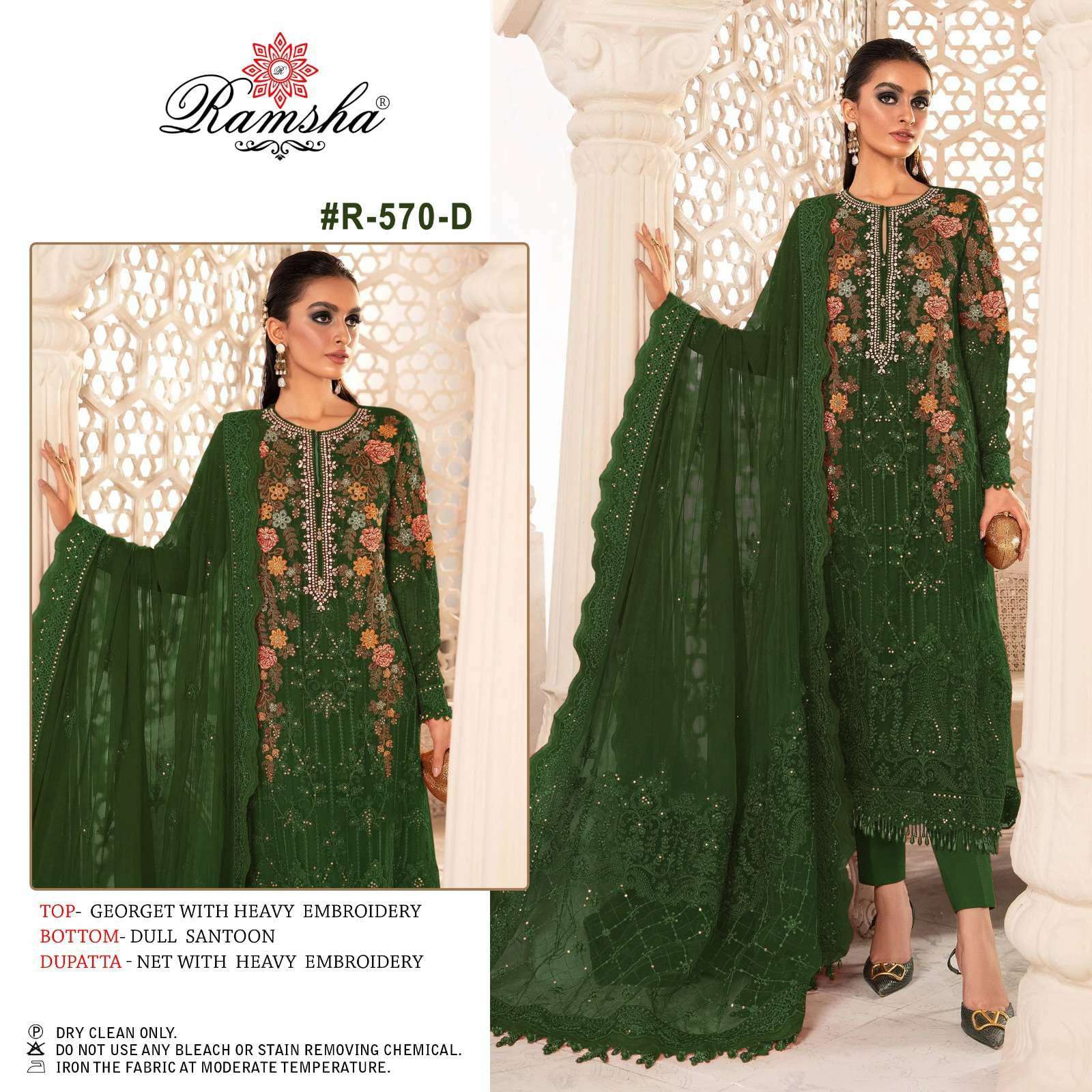 ramsha R-570 nx georgette embroidery suit 