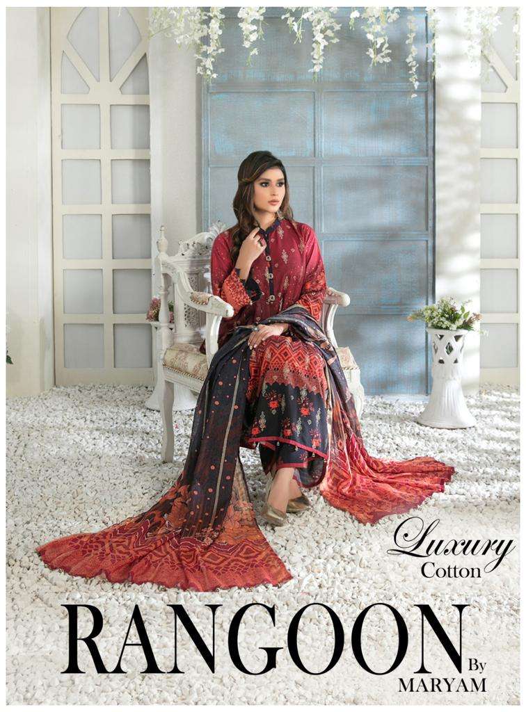 rangoon by maryam luxury cotton series 1001-1010 pure cotton suit 