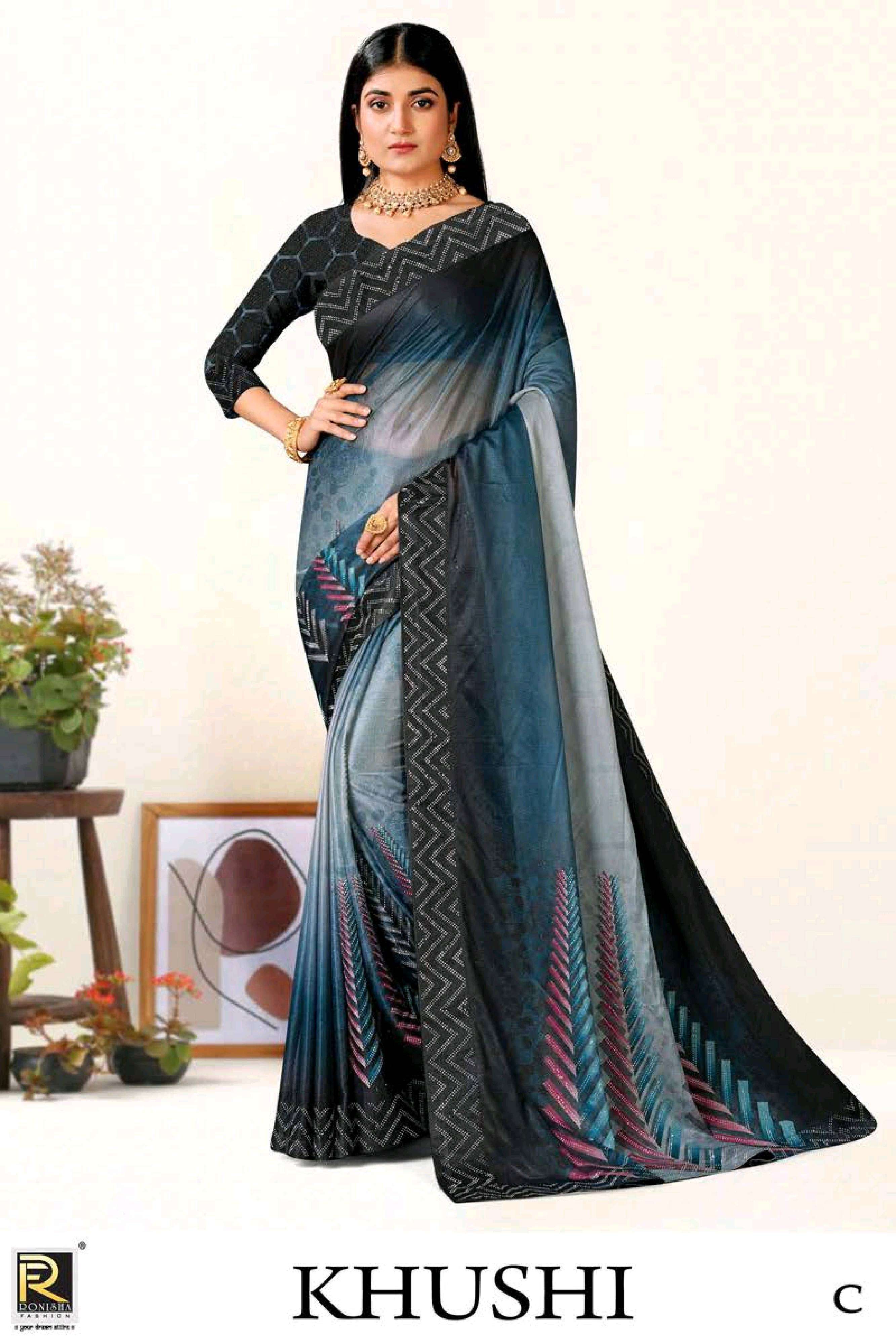 ranjna saree Khushi imported lycra saree