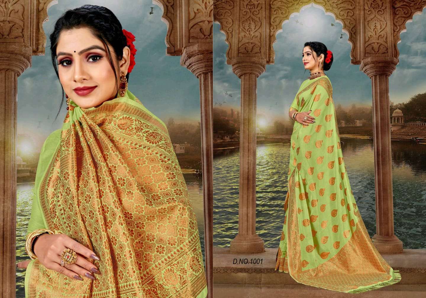 ranjna sarees rang roshni series 1001-1006 cotton silk saree 