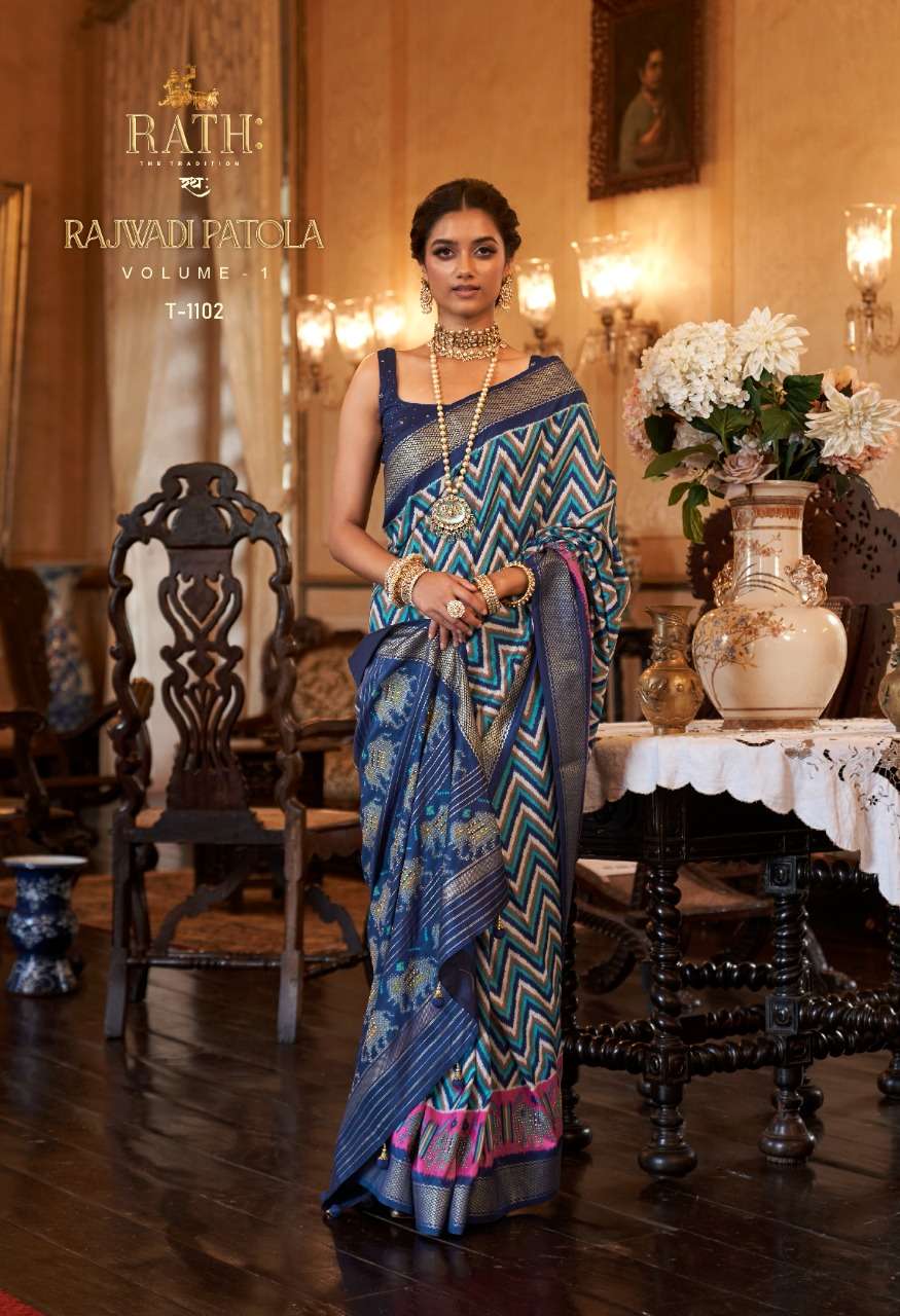 rath rajwadi patola designer smoothy patola silk saree 