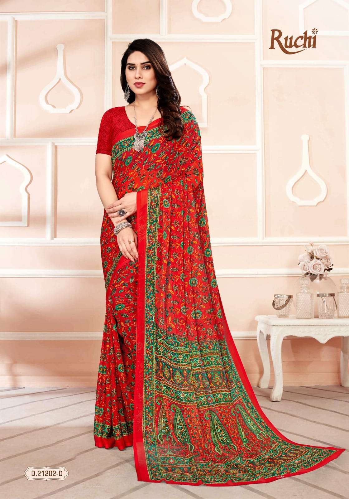 ruchi star chiffon 93 series 21201-21203 chiffon saree