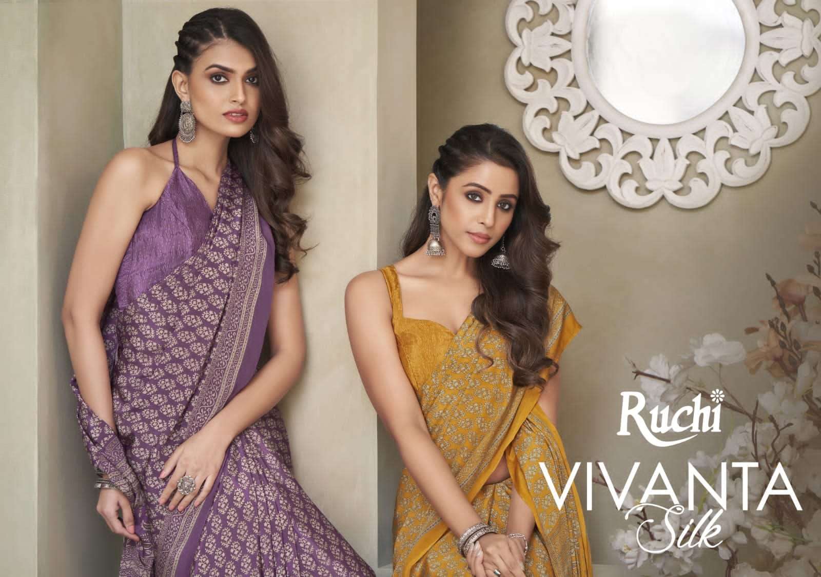 ruchi vivanta silk vol 18 series 21701-21706  Silk Crepe saree