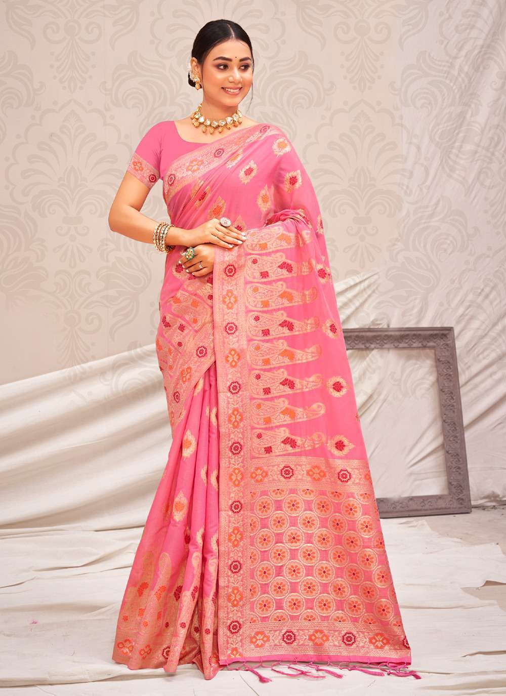 sangam stuti cotton printed saree