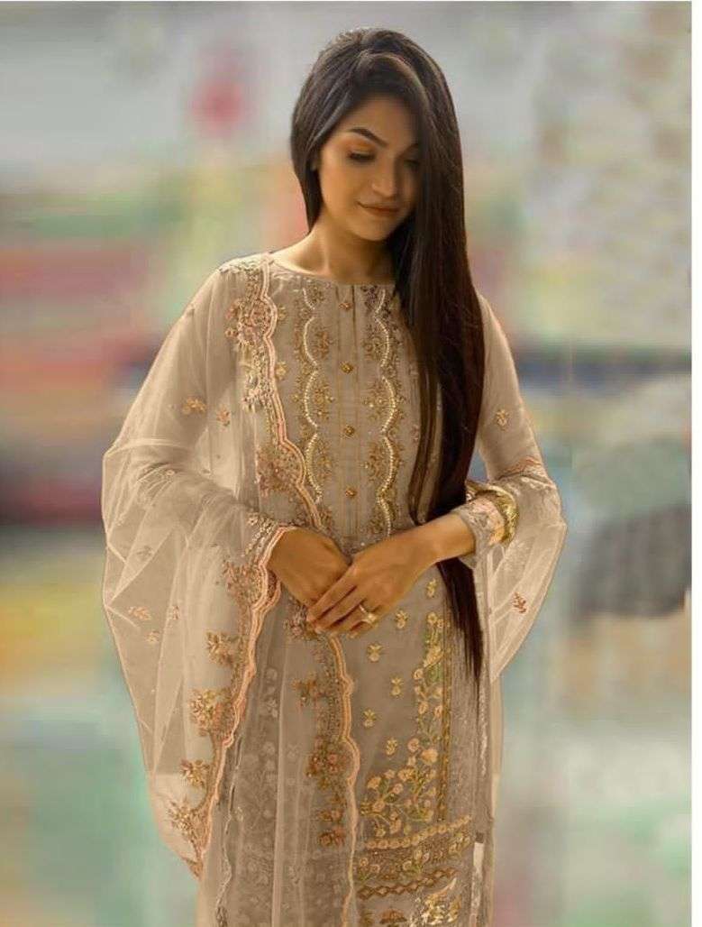 saniya trendz st-p-10003 organza with embroidered suit 