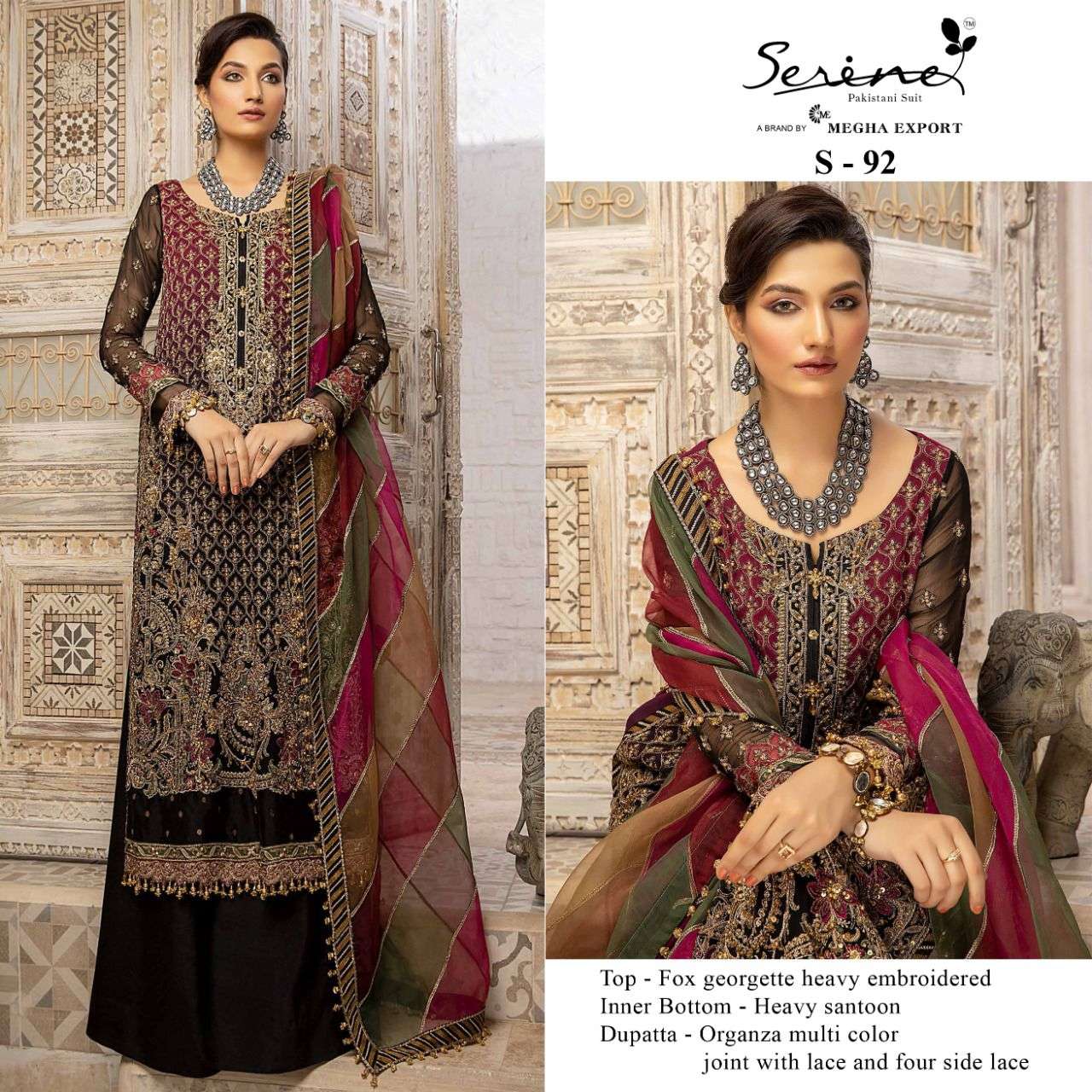 serene S-92 designer faux georgette suit 