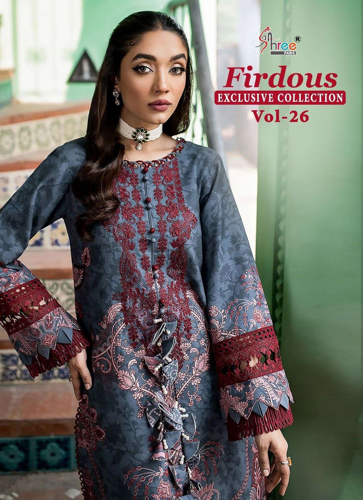 shree fabs firdous exclusive vol 26 series 2559-2566 pure cotton suit 