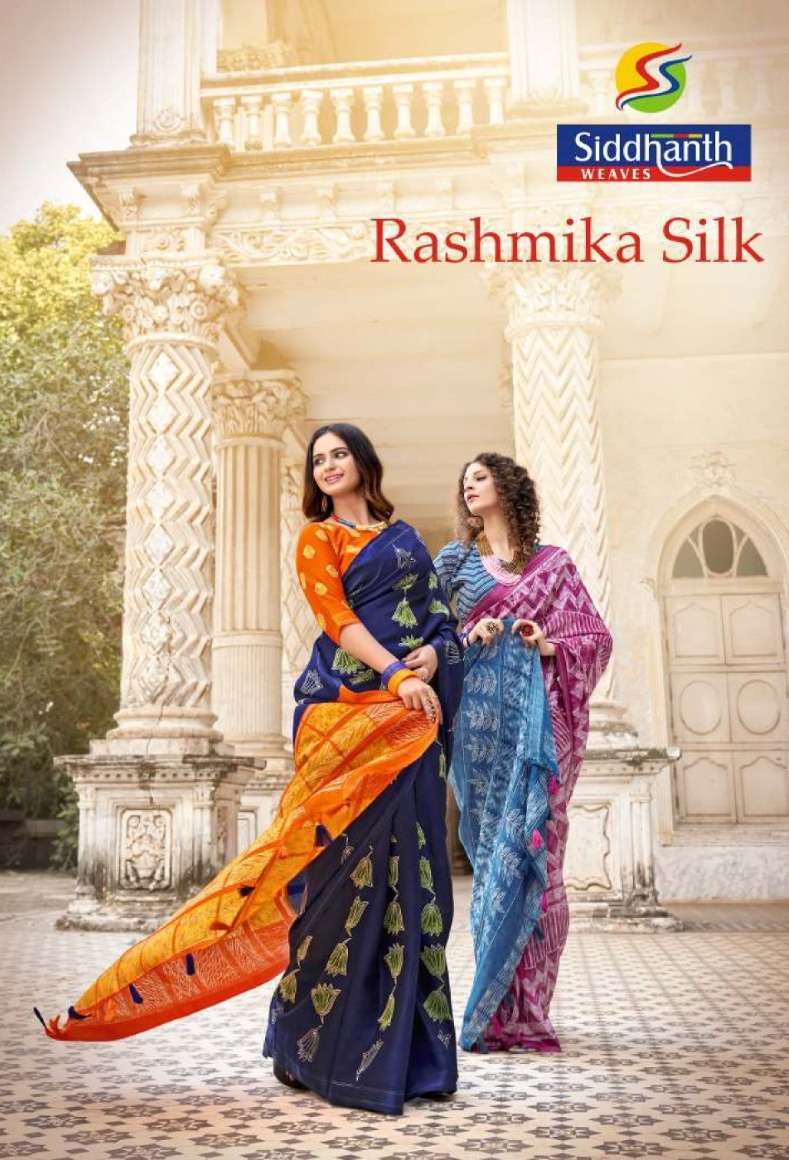 siddhanth weave rashmika silk series 61001-61008 cotton saree