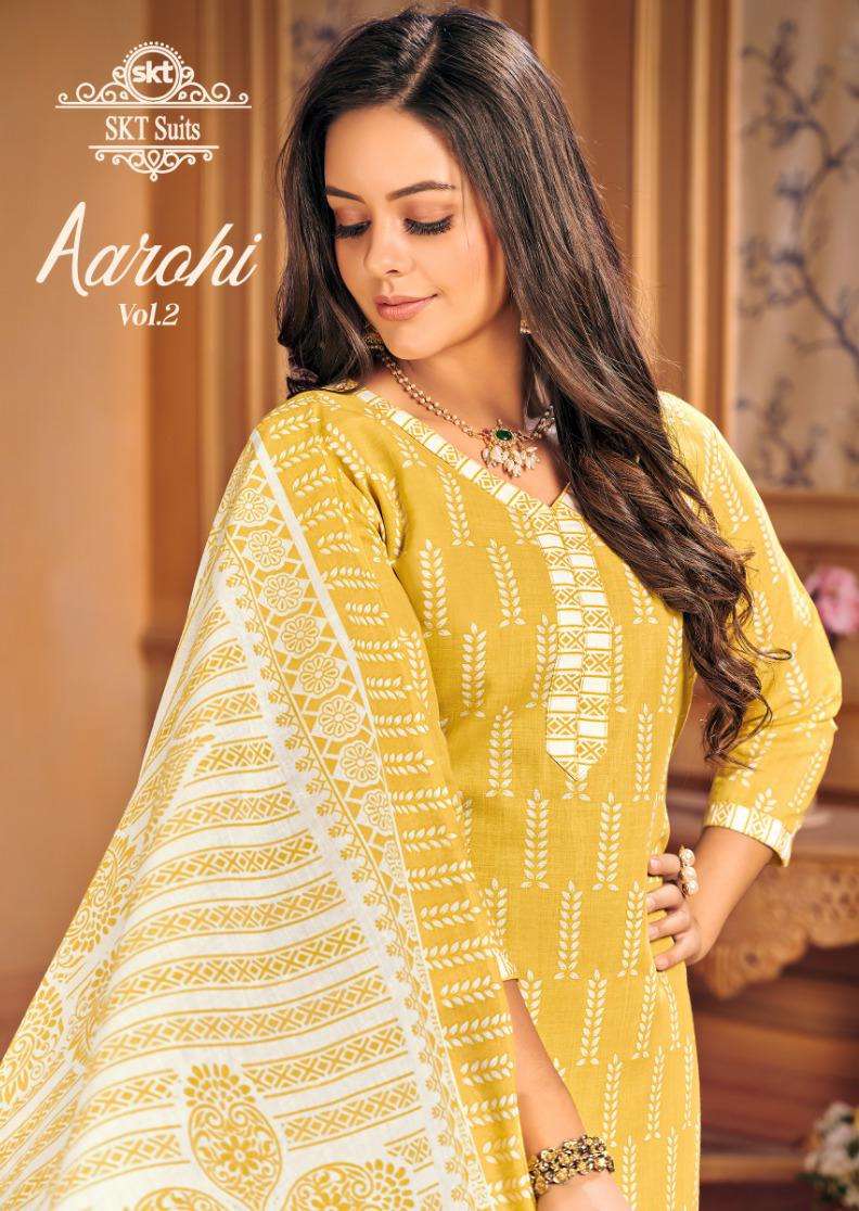 skt suits aarohi vol 2 series 73001-73008 soft mul cotton suit 