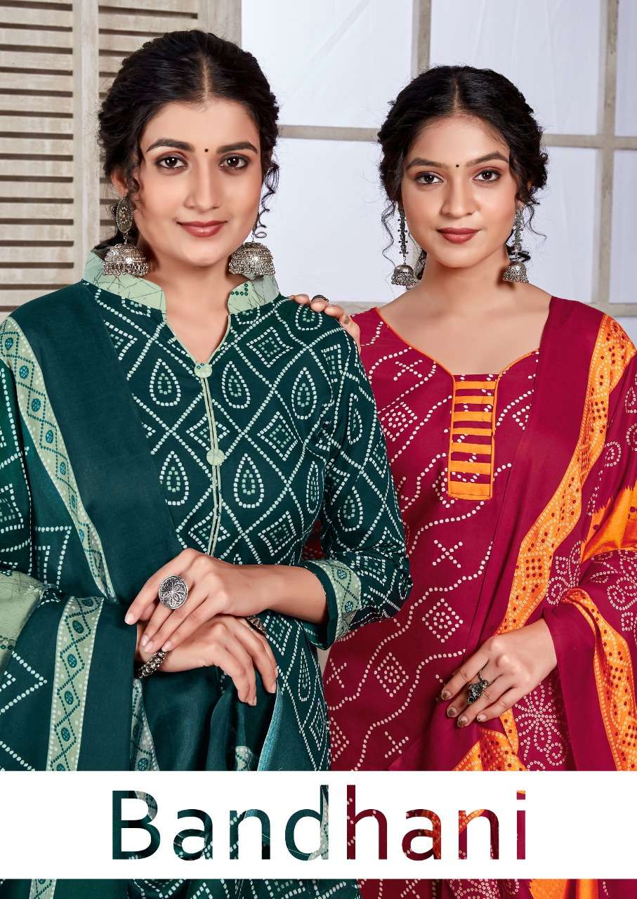 skt suits bandhani series 1001-1012 soft cotton suit 