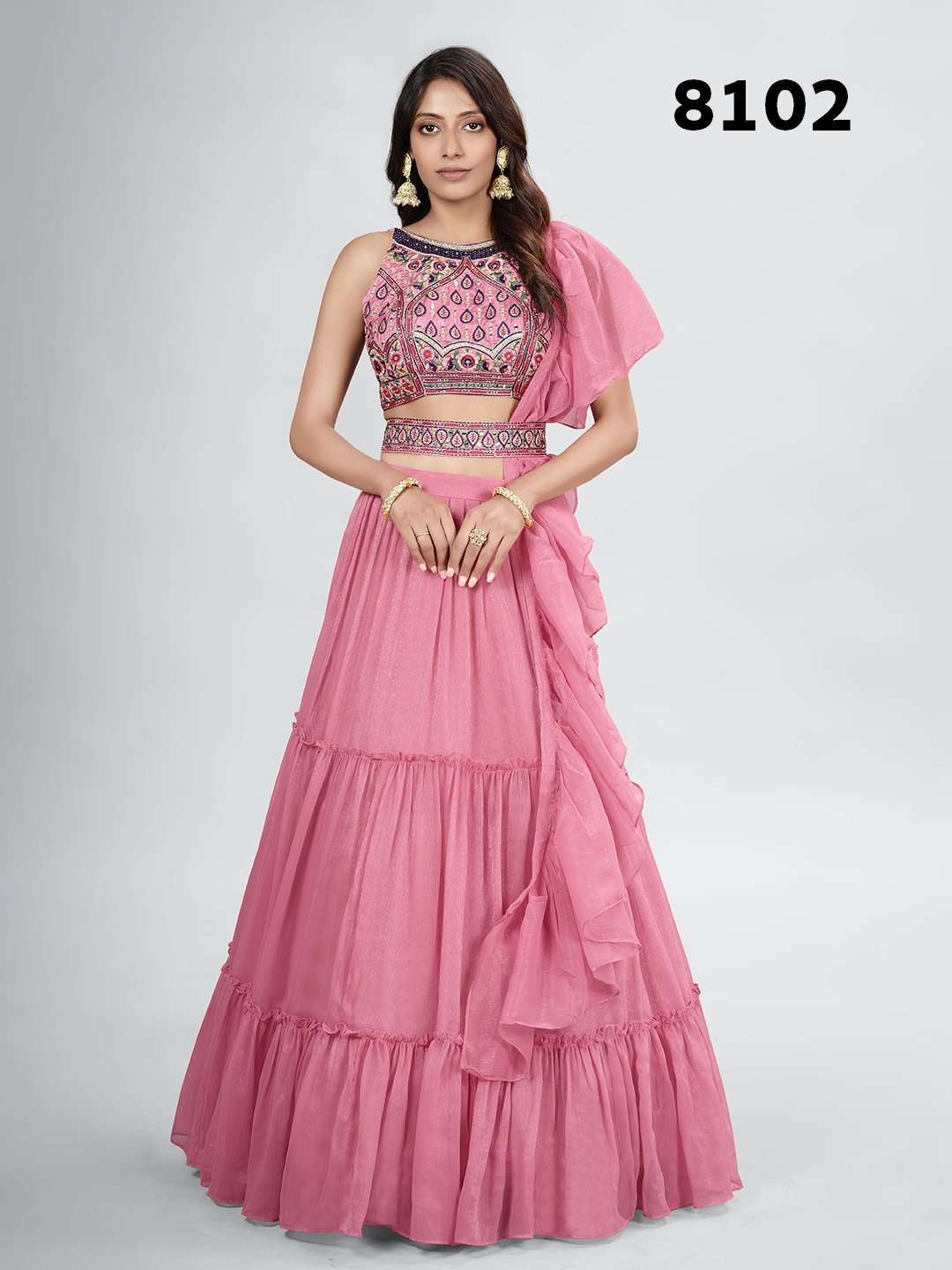 solstice vol 3 series 8101-8103 chiffon lehenga 