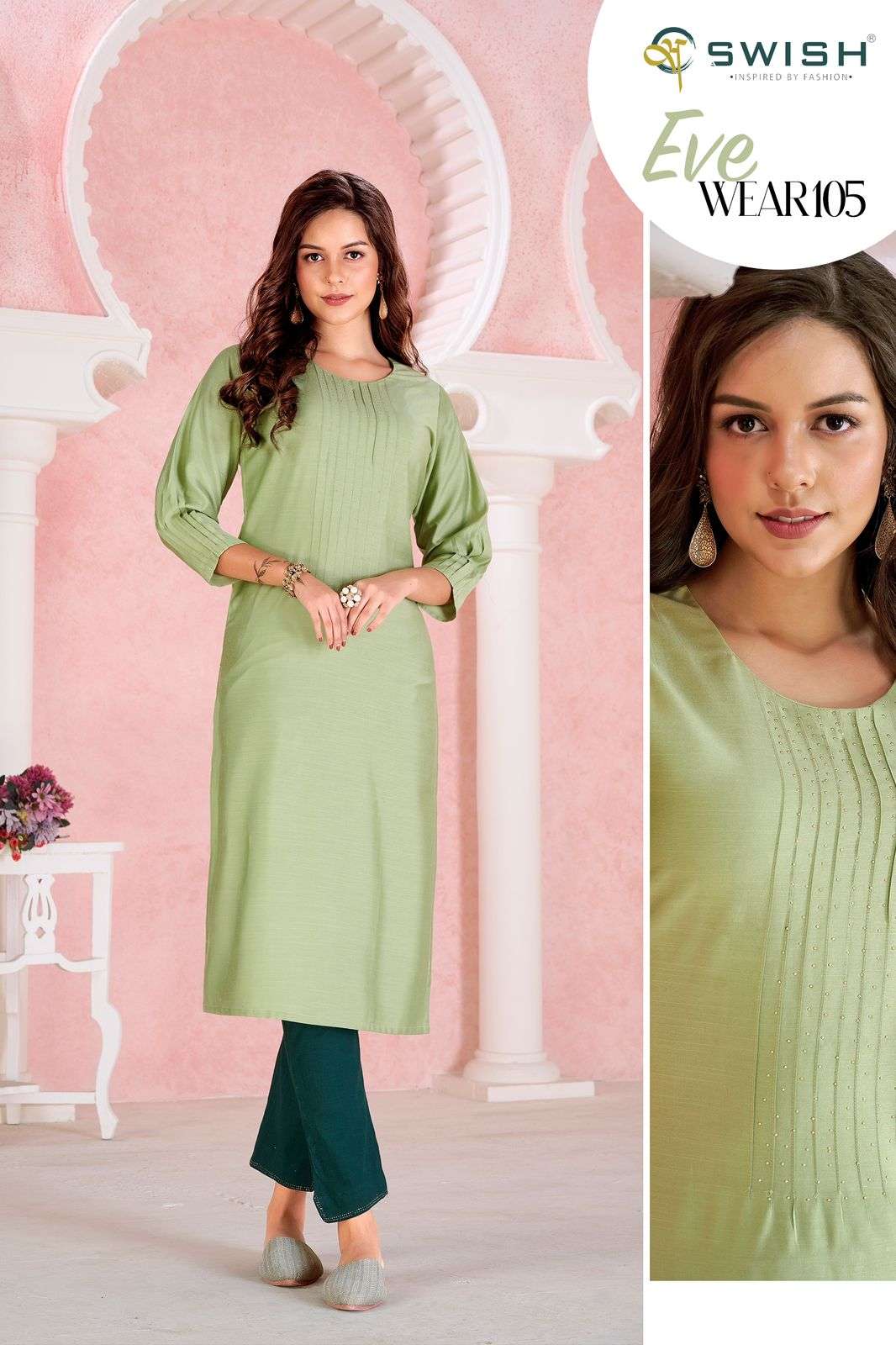 soobr eve party series 101-107 rich liva viscose kurti 