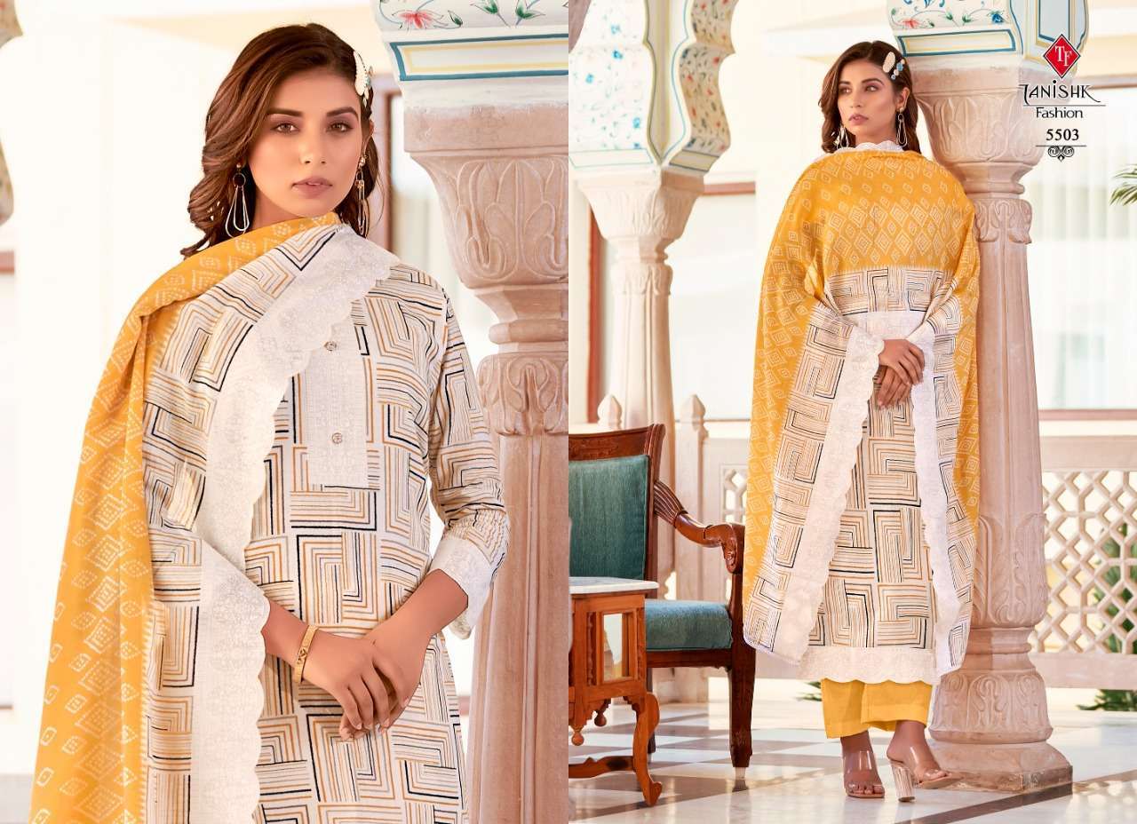 tanishk firdous series 5501-5508 pure cotton suit 