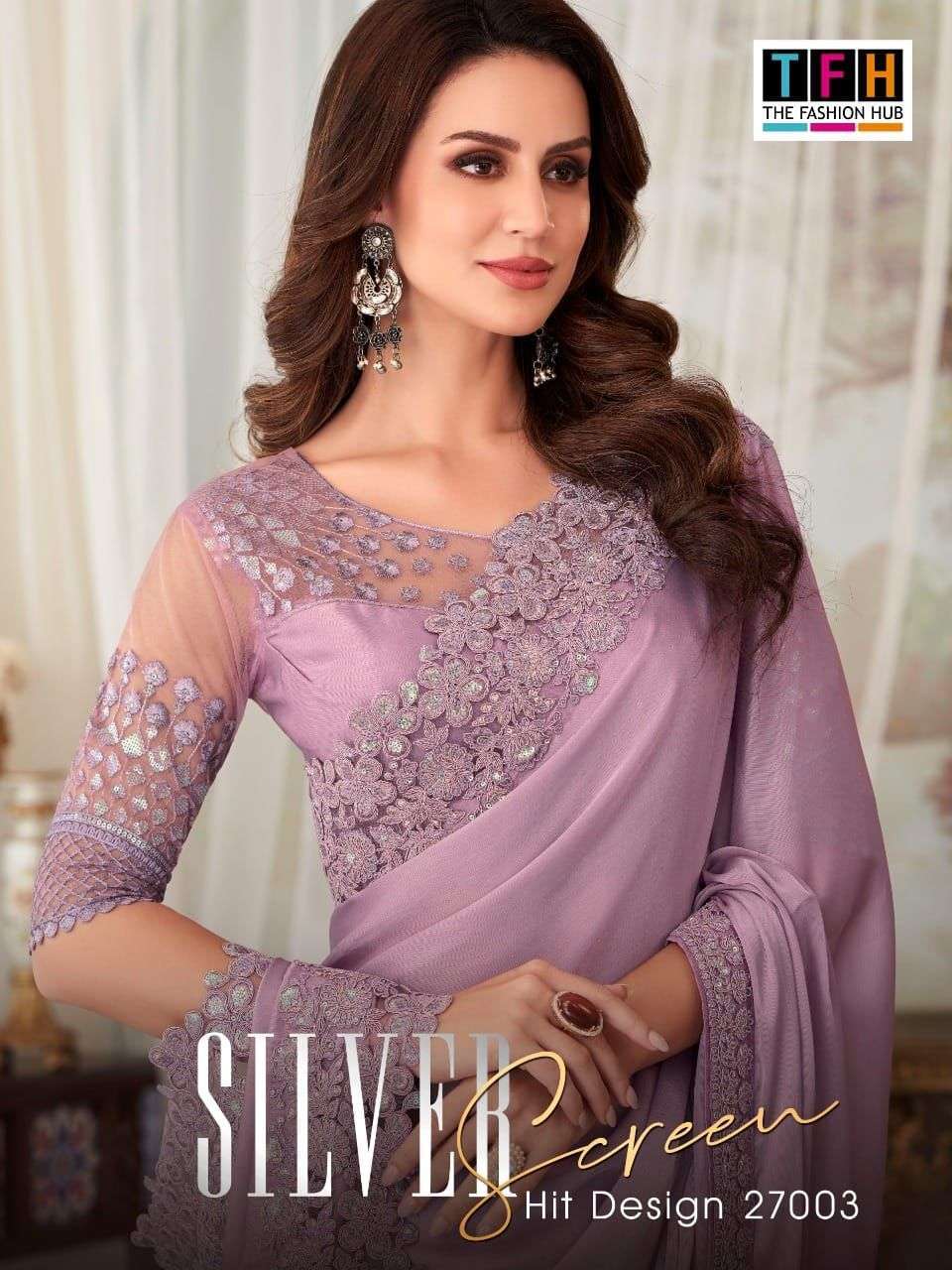 tfh silver screen 27003 glorious silk saree
