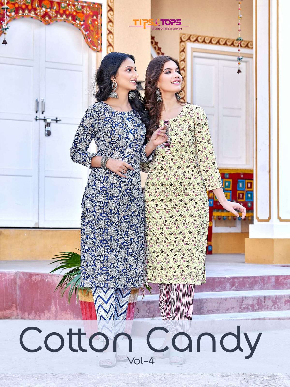 tips & tops cotton candy vol 4 cotton print kurti 