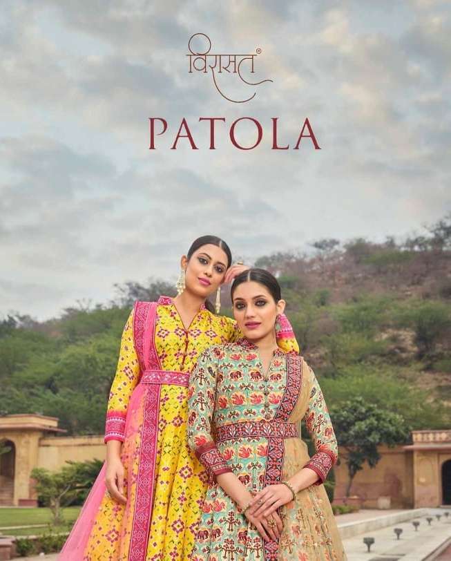 virasat patola series 9001-9006 soft dola silk gown 