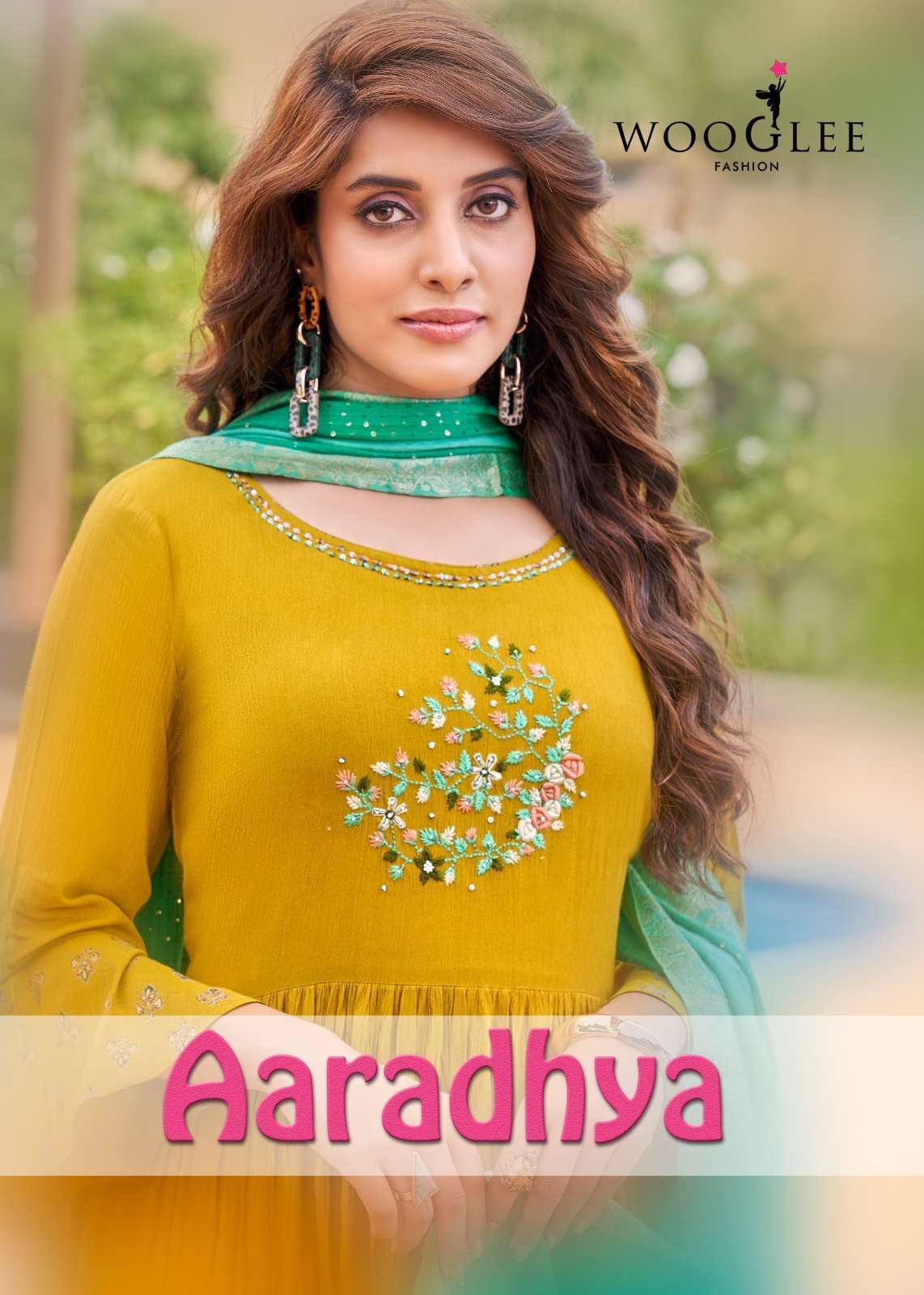 wooglee aaradhya series 1001-1004 Raypn print kurti with dupatta