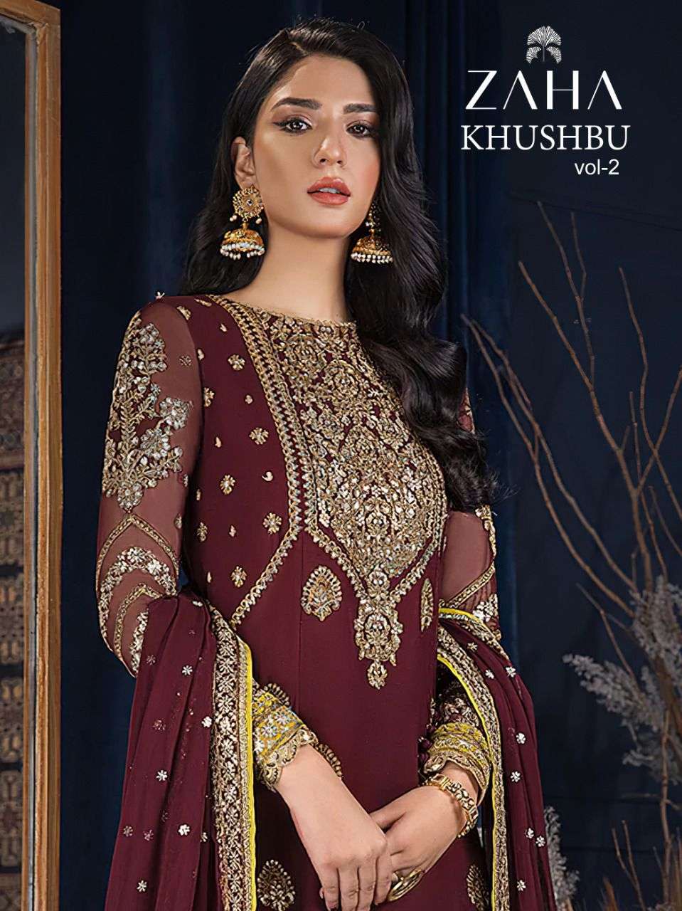 zaha khushbu vol 2 designer georgette suit 