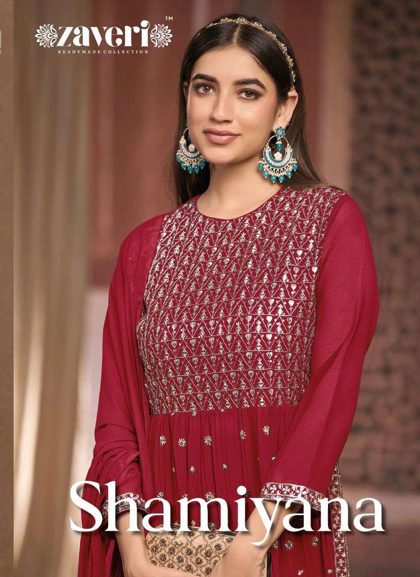 zaveri shamiyana designer blooming georgette suit 