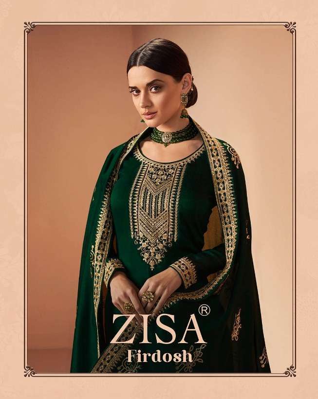 zisa firdosh series 14241-14246 blooming silk georgette suit 