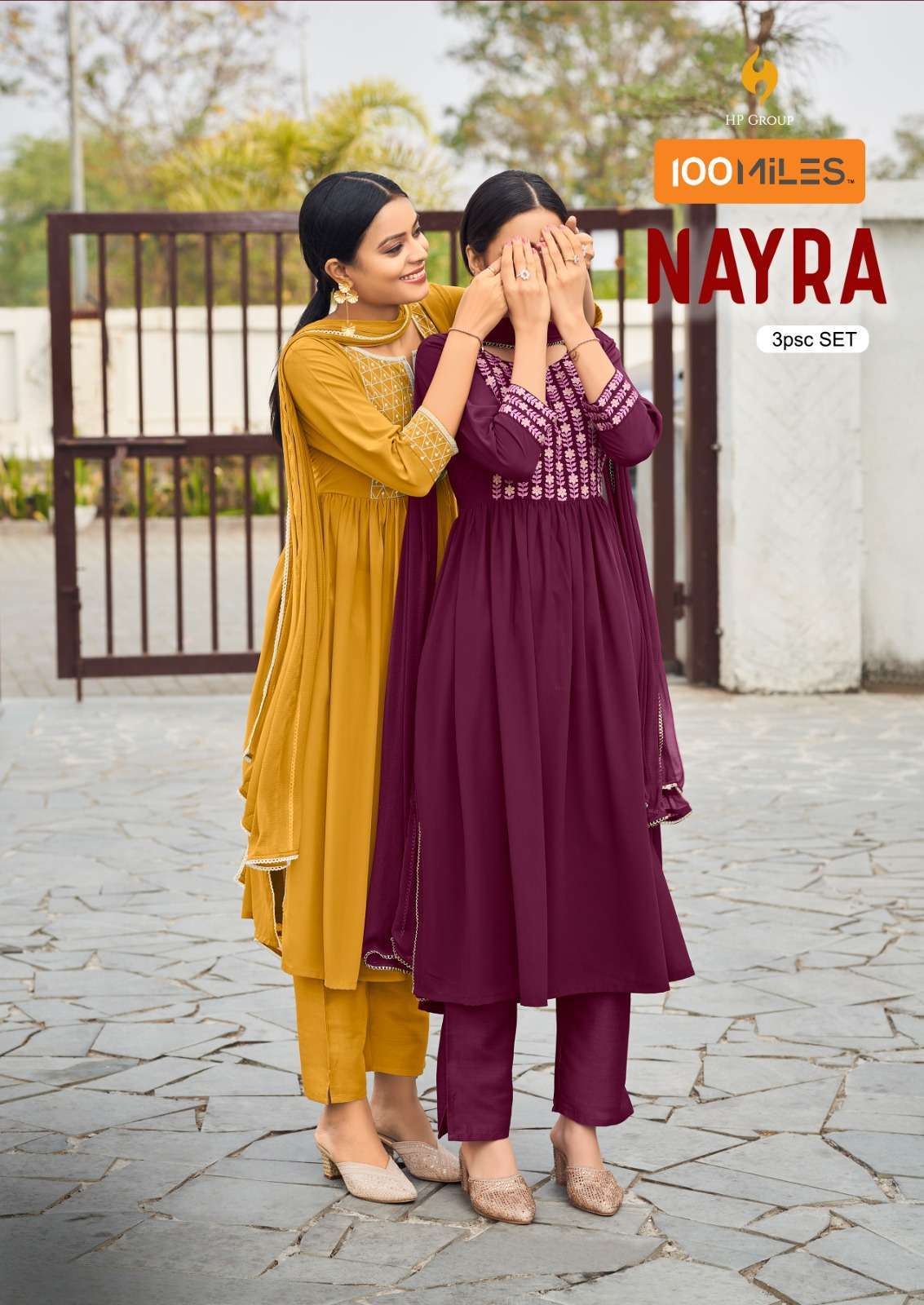 100 miles nayra series 01-04 Premium georgette readymade suit