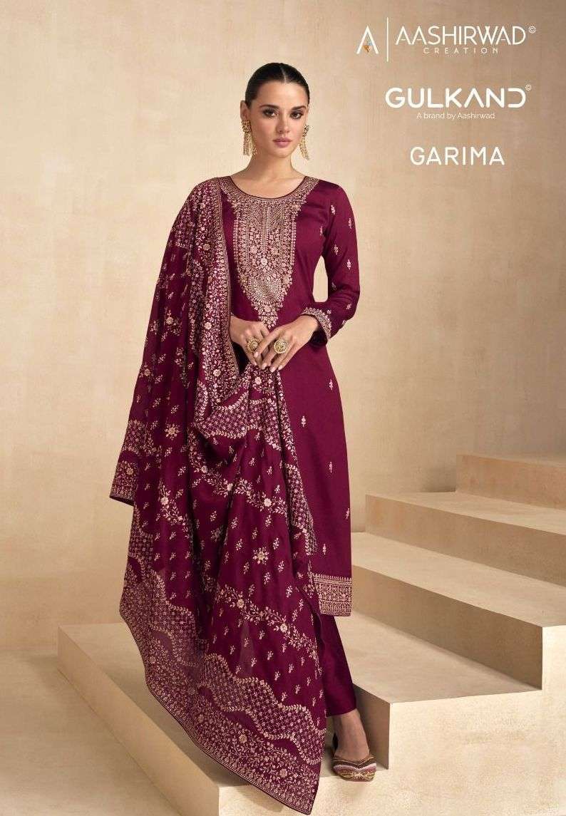 aashirwad garima series 9571-9576 premium silk suit 