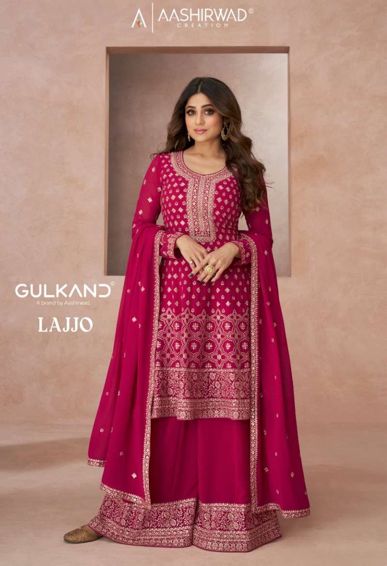 aashirwad lajjo series 9512-9516 real georgette suit 