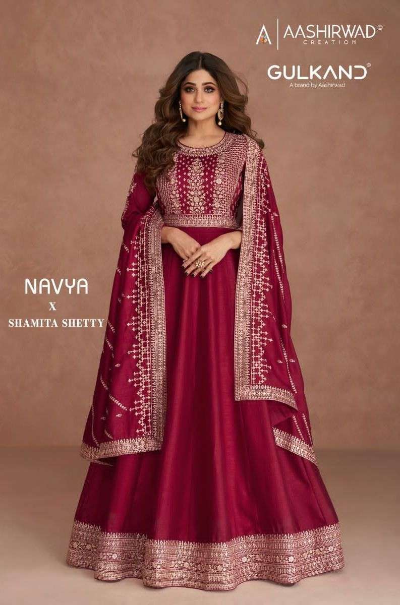 aashirwad navya series 9517-9521 premium silk suit 
