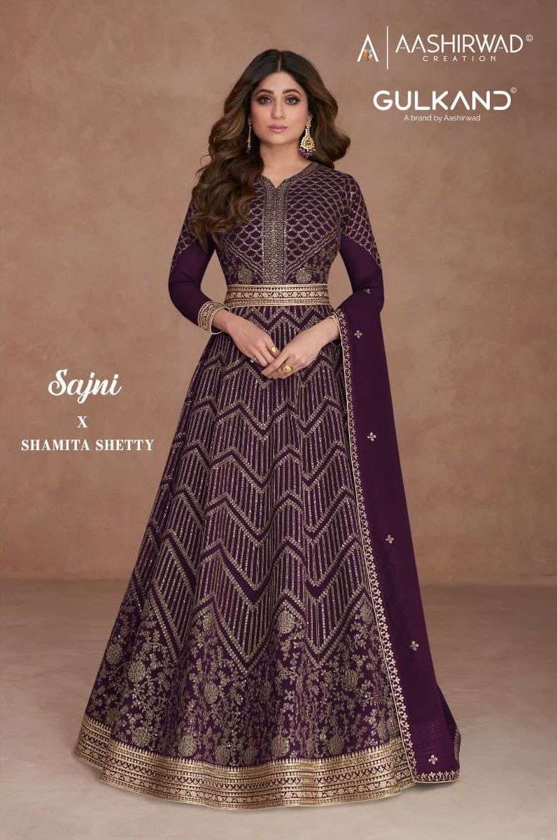 aashirwad sajni series 9543-9547 real georgette gown