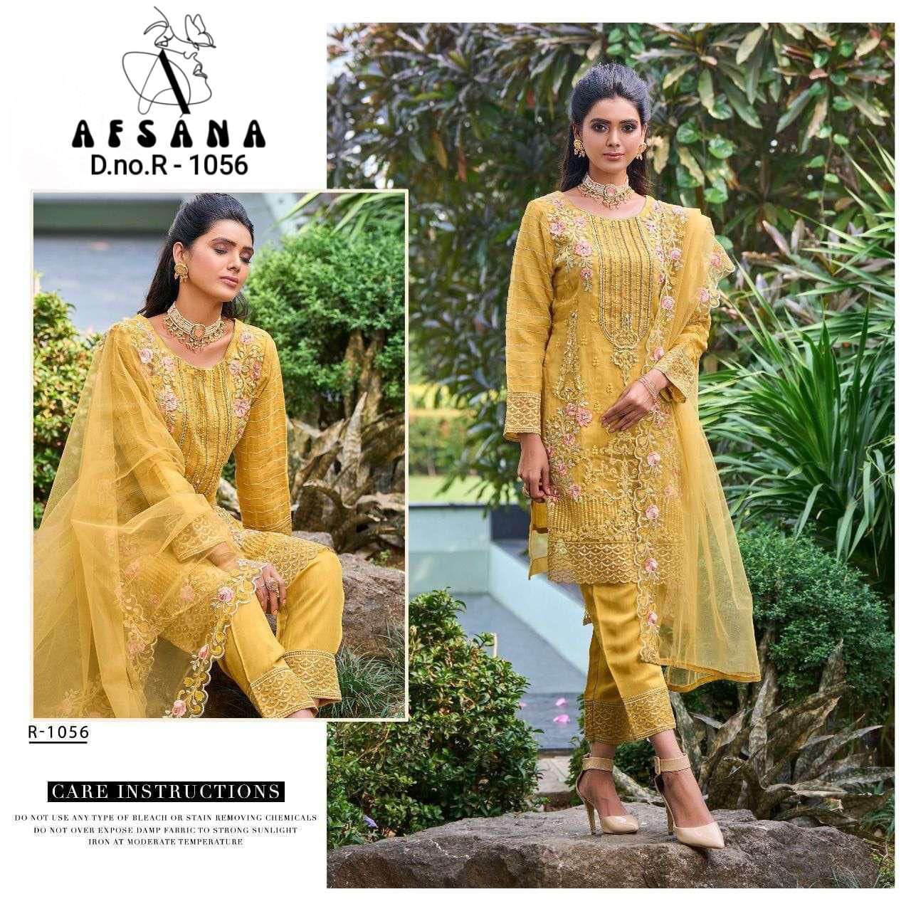 afsana R-1056 organza heavy embroidery suit