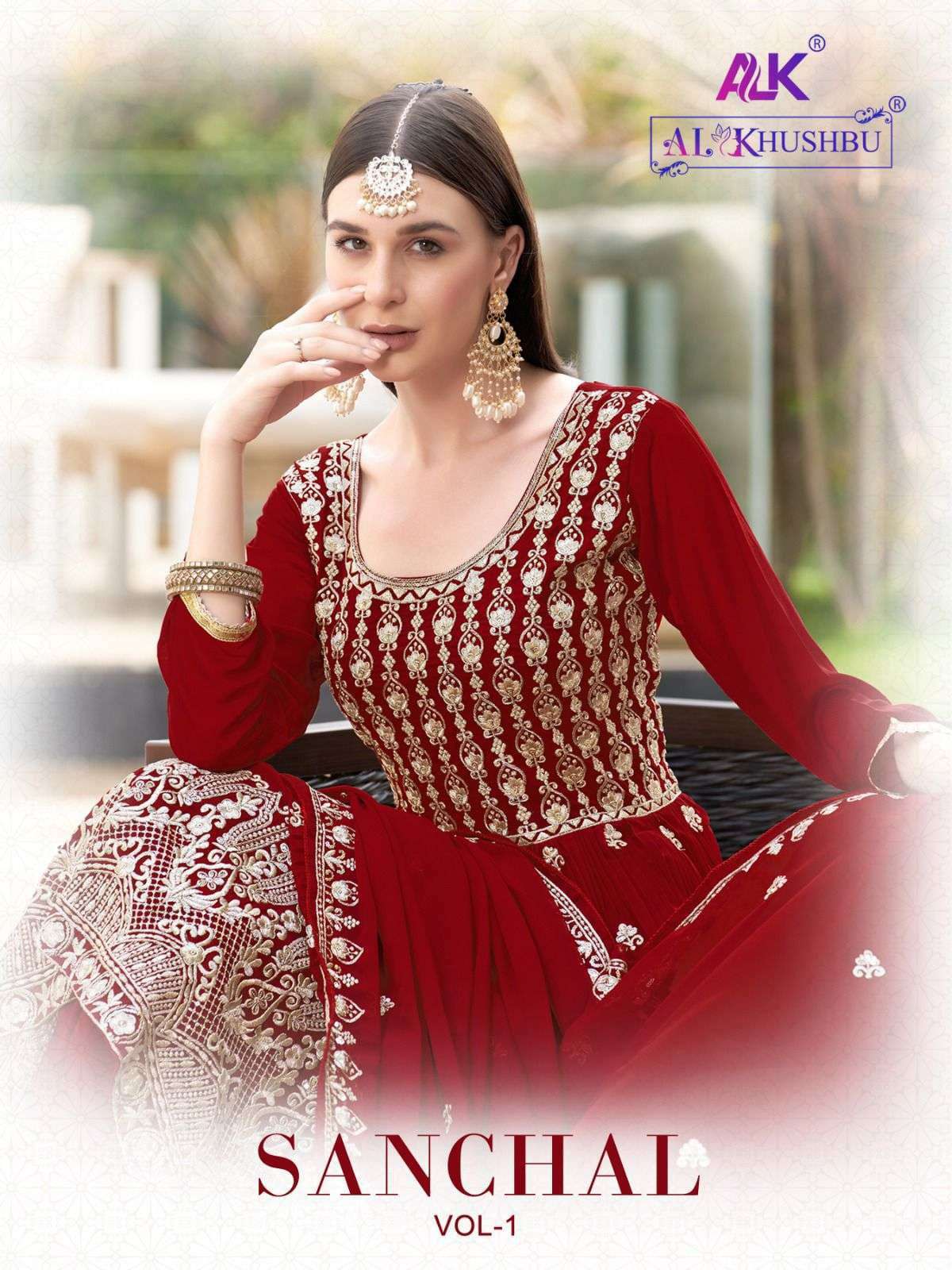 al khushbu sanchal vol 1 series 100008-100011 georgette embroidered suit 