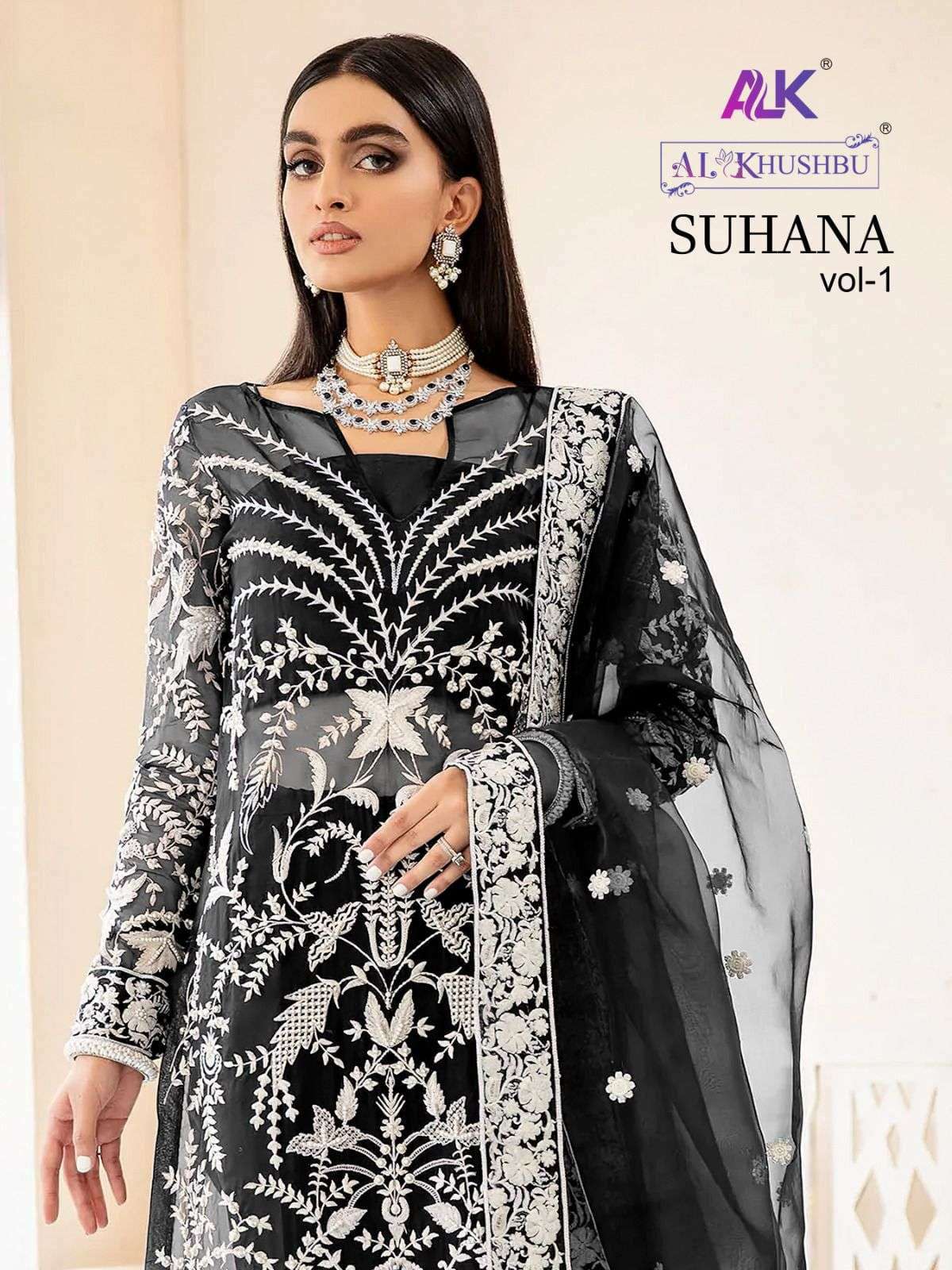 al khushbu suhana vol 1 series 4039 georgette heavy embroidered suit 