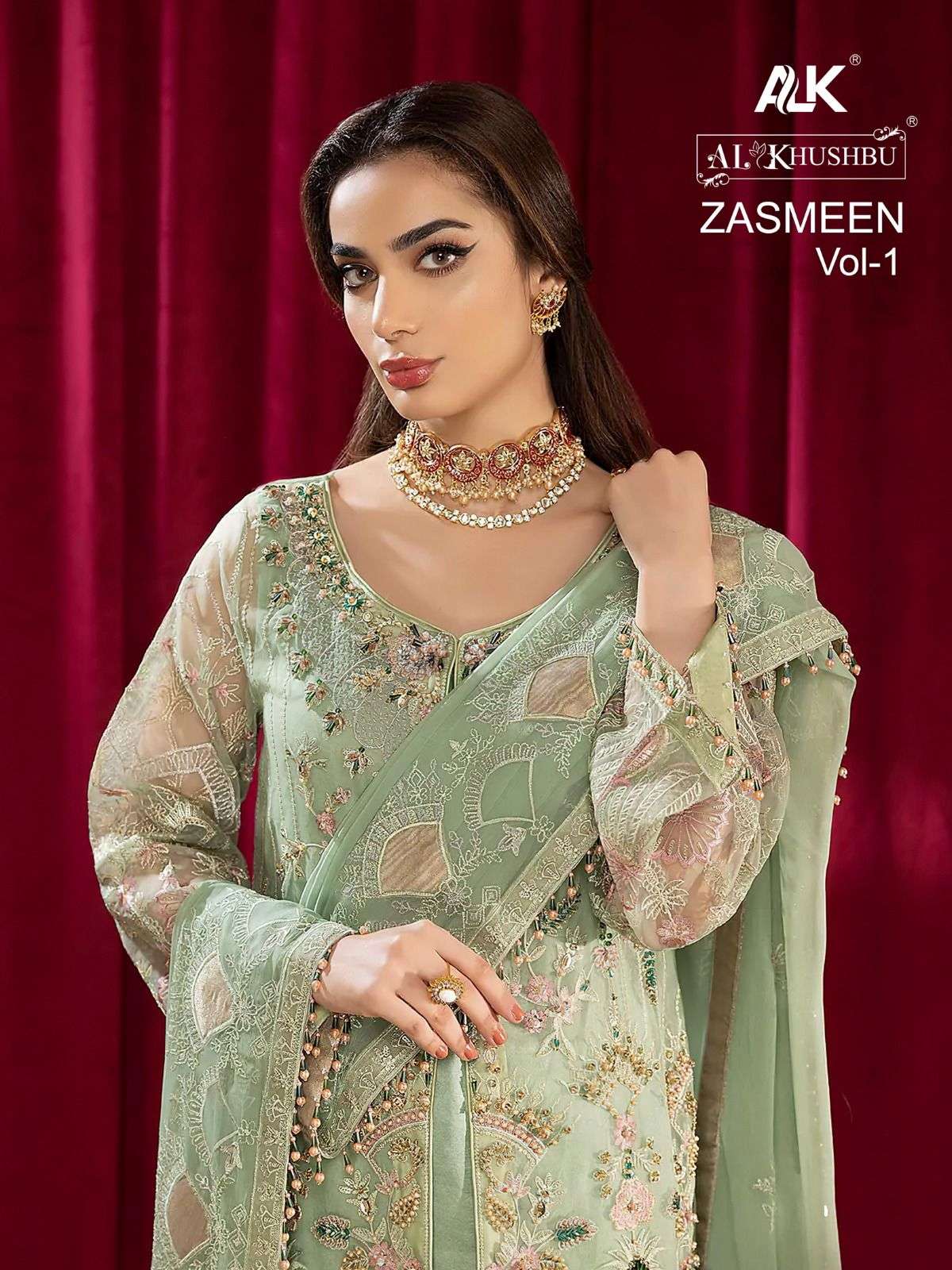 al khushbu zasmeen vol 1 designer georgette suit