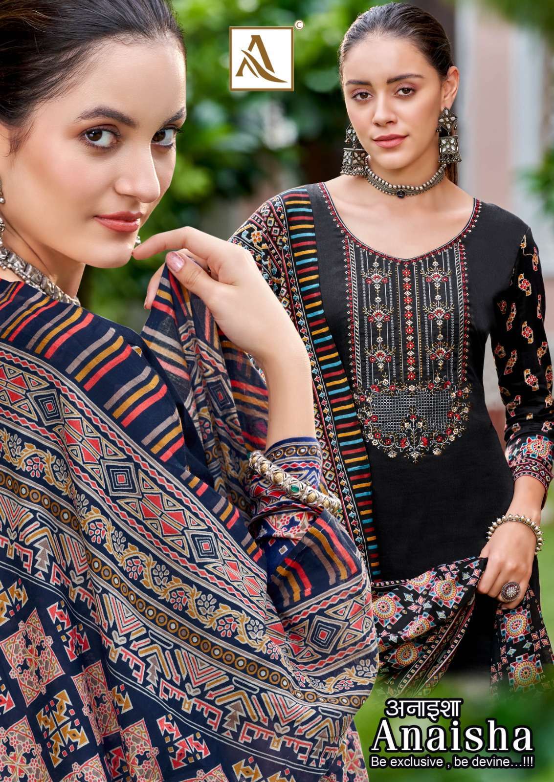 alok suit anaisha series 1003001-1003008 Zam Cotton suit