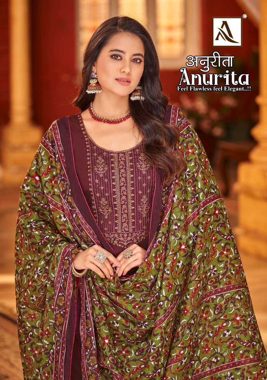 alok suit anurita series 1017001-1017006 pure jam suit 