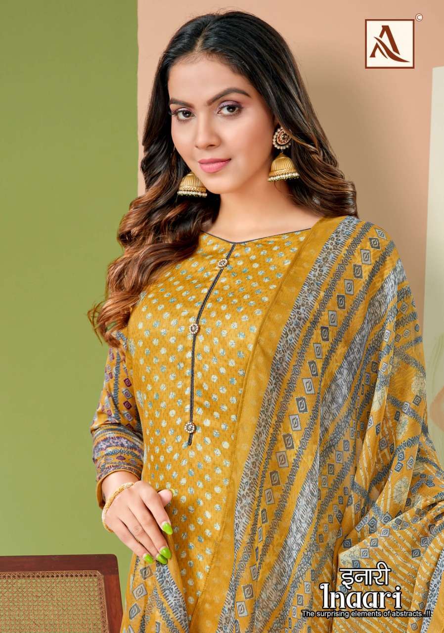  alok suit inaari series 1007001-1007004 Pure Zam Cotton suit