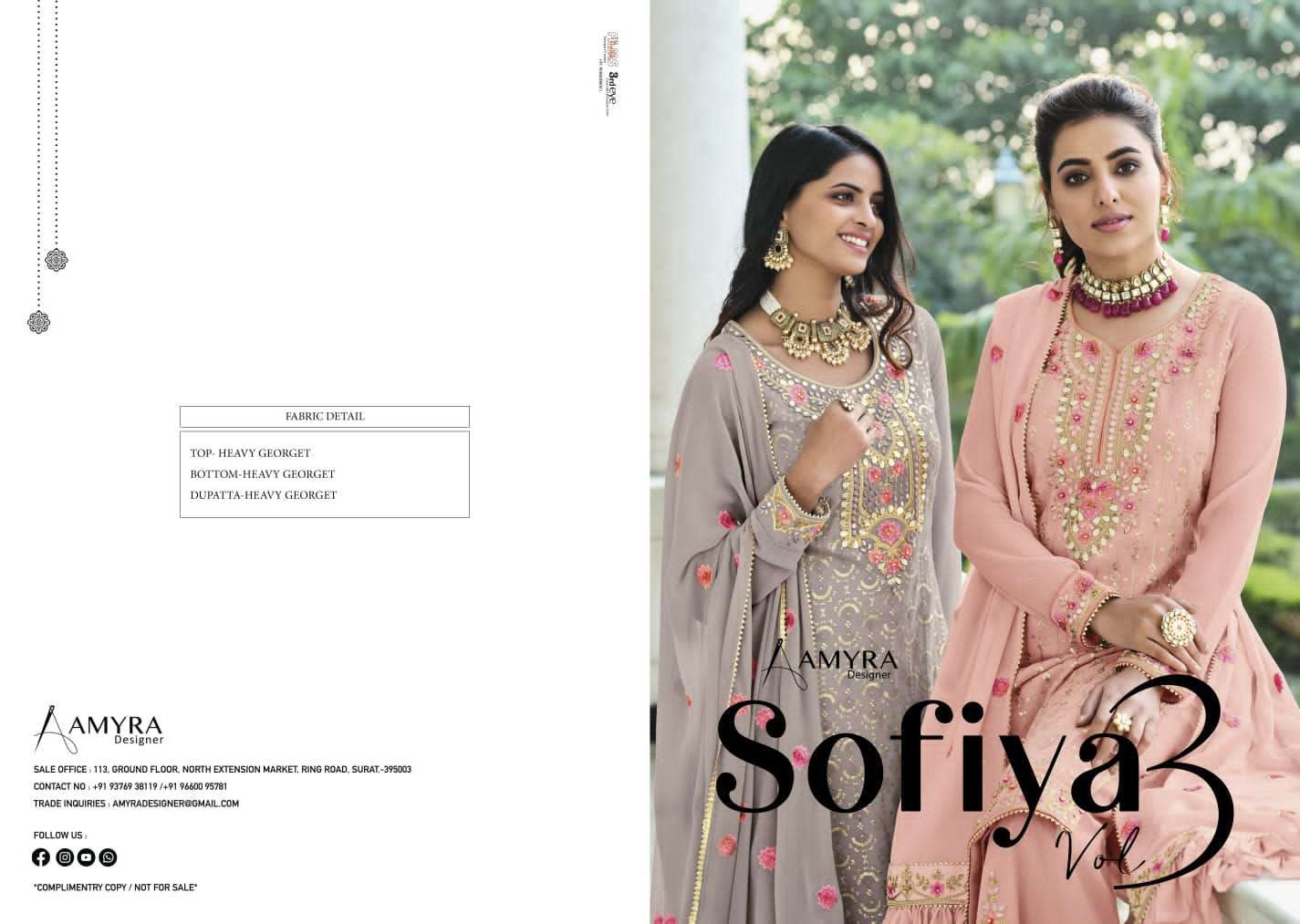 amyra sofiya vol 3 series 509-512 Real Georgette suit