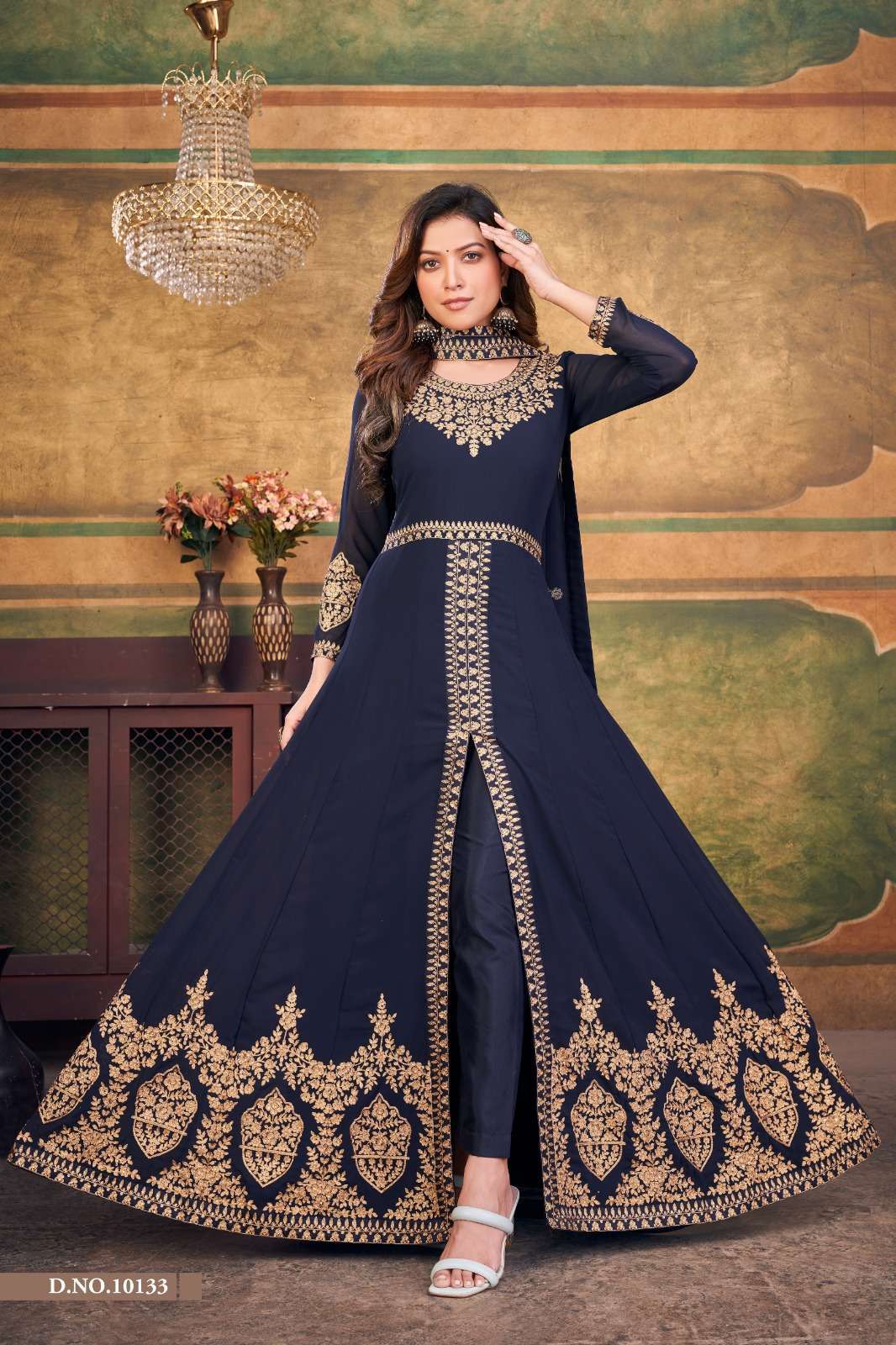 anjubaa vol 13 series 10131-10134 faux georgette suit 