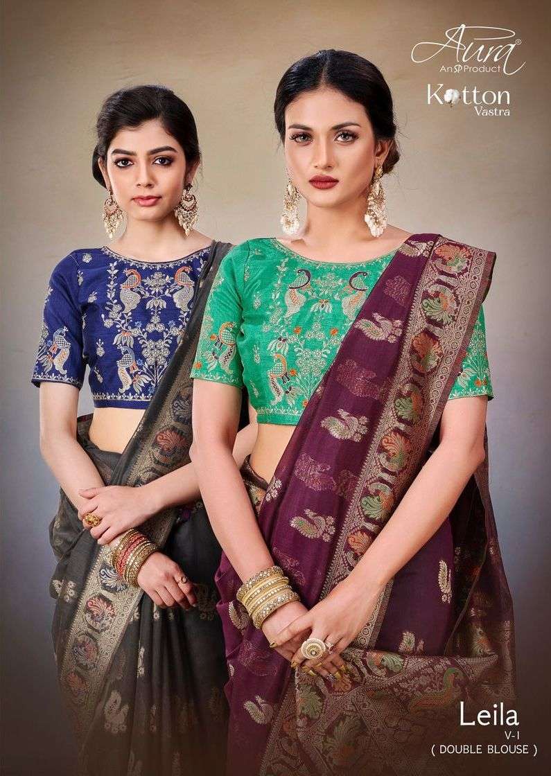 aura leila vol 1 series 49401-49406 fancy saree 