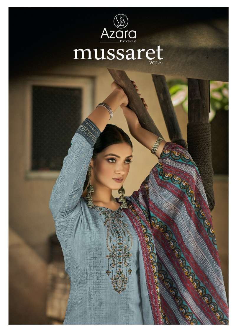azara mussaret vol 21 series 53001-53008 pure cambric suit 