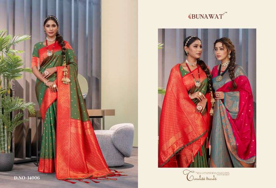 bunawat silk n silk series 14001-14006 Banarasi Silk saree 