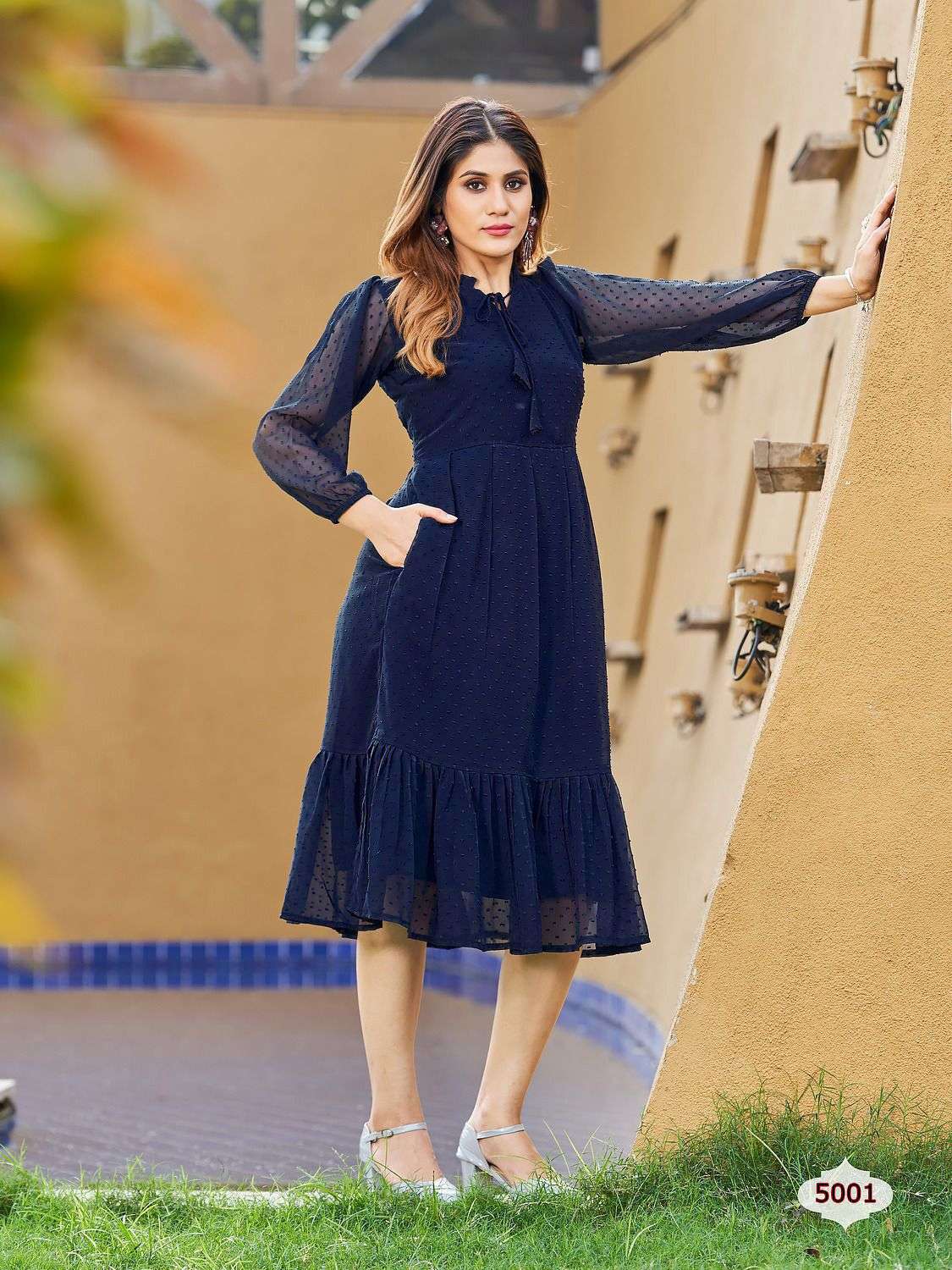 charming designer Heavy Georgette Butti kurti