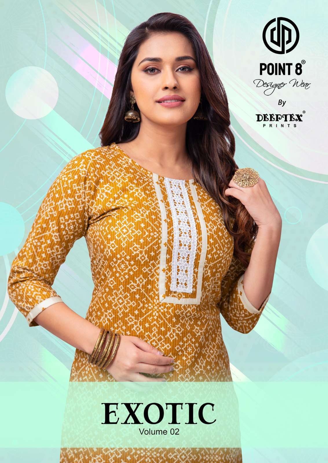 deeptex exotic vol 2 series 2001-2008 cotton kurti with pant 