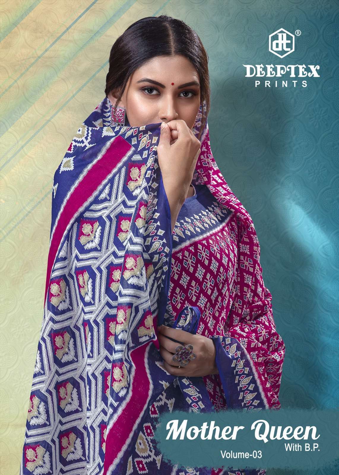 deeptex mother queen vol 3 series 3001-3010 superior cambric saree